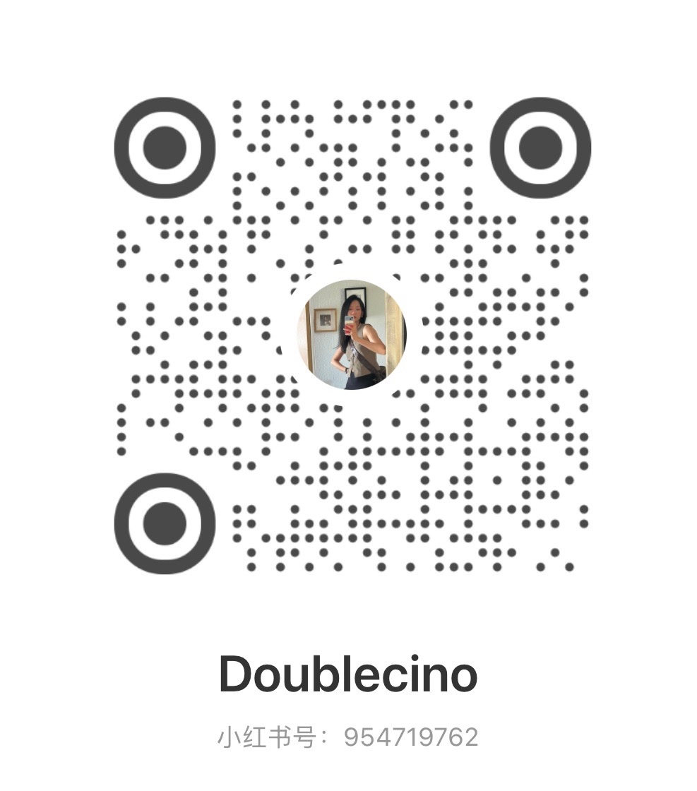 小红书 Doublecino 专用二维码